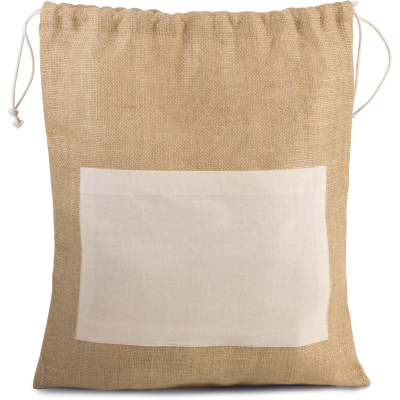 Jute drawstring bag